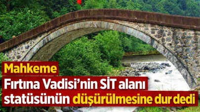 Mahkeme Fırtına Vadisi’nin SİT alanı statüsünün düşürülmesine dur dedi