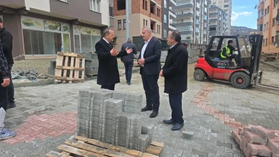 Vakfıkebir'de Parke Taşı Çalışmaları Hızla Devam Ediyor