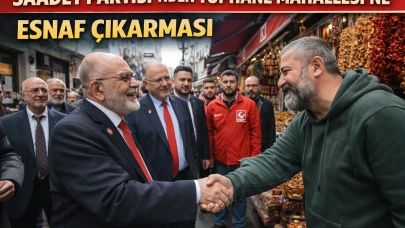 Saadet Partisi Tophane Mahallesi’nde Yerel Esnafa Destek İçin Çıkartma Yaptı