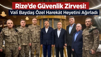Rize’de Güvenlik Zirvesi: Vali Baydaş Özel Harekât Heyetini Ağırladı