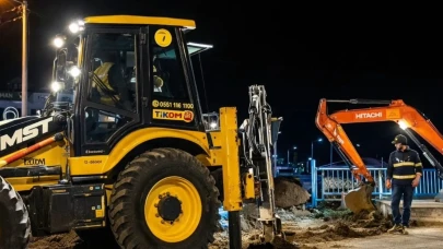 Akçaabat’ta İçme Suyu Mesaisi Gece Boyunca Sürdü