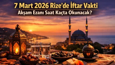 Rize'de 7 Mart 2026 İftar Saati: Akşam Ezanı Ne Zaman İcrâ Edilecek?