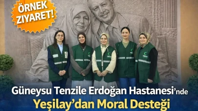 Güneysu Tenzile Erdoğan Hastanesi’nde Yeşilay’dan Moral Desteği