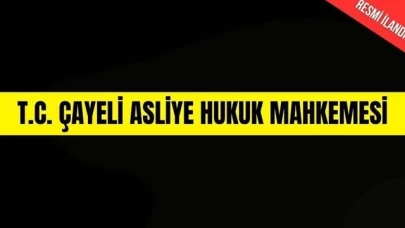 T.C. ÇAYELİ ASLİYE HUKUK MAHKEMESİ
