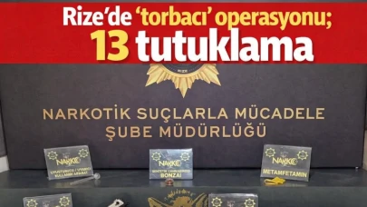 Rize'de uyuşturucu operasyonunda 28 şüpheliden 13'ü tutuklandı!