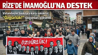 Fındıklı'da İmamoğlu İçin Adalet Yürüyüşü, CHP'ye Yönelik Operasyonlar Protesto Edildi
