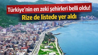 Türkiye'nin en zeki şehirleri belli oldu! Rize'de listede yer aldı