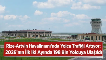 Rize-Artvin Havalimanı’nda Yolcu Trafiği Artıyor: 2026’nın İlk İki Ayında 198 Bin Yolcuya Ulaşıldı