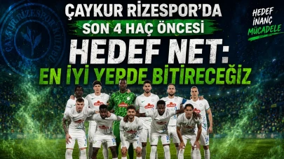 Çaykur Rizespor’da Son 4 Haç Öncesi Hedef Net: En İyi Yerde Bitireceğiz