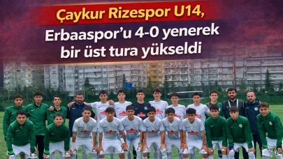 Çaykur Rizespor U14, Gelişim Ligi'nde Erbaaspor'u 4-0 yenerek bir üst tura yükseldi
