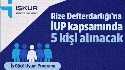 Rize Defterdarlığı'na İUP kapsamında 5 kişi alınacak