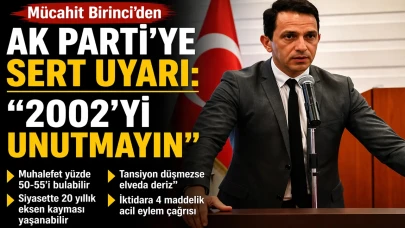 Mücahit Birinci’den AK Parti’ye Sert Uyarı: 2002’yi Unutmayın