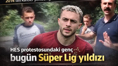 Görüntüler 2014'ten: Galatasaraylı Barış Alper Yılmaz HES protestosunda