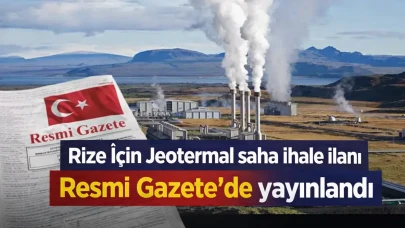 Jeotermal saha ihale ilanı Resmi Gazete de yayınlandı