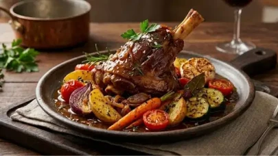 Lüks restoranları kıskandıran şov: Fırında lokum gibi Sebzeli Kuzu İncik tarifi...