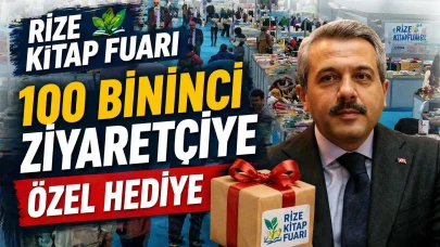 Rize Kitap Fuarı’nda 100 Bininci Ziyaretçiye Özel Hediye