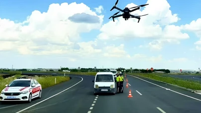 Suruç'ta Bayram Yoğunluğuna Drone İle Hava Destekli Trafik Denetimi