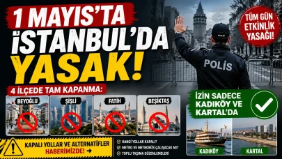 1 Mayıs'ta İstanbul'da Nereler Yasak, Hangi İlçeler Kapalı, Beyoğlu Şişli Fatih Beşiktaş Kapalı Mı, Nerede İzin Var?