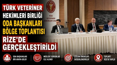 Türk Veteriner Hekimleri Birliği Oda Başkanları Bölge Toplantısı, Rize’de gerçekleştirildi