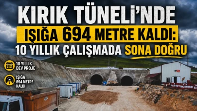 Kırık Tüneli’nde Işığa 694 Metre Kaldı: 10 Yıllık Çalışmada Sona Doğru