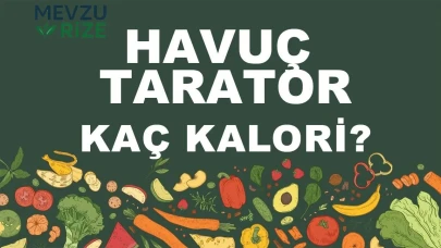 Havuç Tarator kaç kalori? Havuç Taratorun besin değerleri neler?