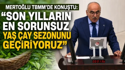 Mertoğlu TBMM'de Konuştu: Son Yılların En Sorunsuz Yaş Çay Sezonunu Geçiriyoruz