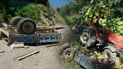 Traktör Kaza Yaptı: Vatandaşlar Şarampoldeki Dehşeti Gözlemledi!