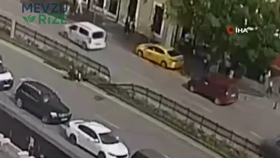 İlkadım'da Motosiklet, Otomobile Çarparak Karşı Şeride Savruldu