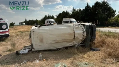 Amasya'da Korkutan Kaza: Refüje Çıkan Minibüste Aynı Aileden 4 Yaralı!