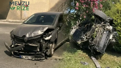 Kazaya neden olan gözü yaşlı genci babası sarılarak teselli etti!