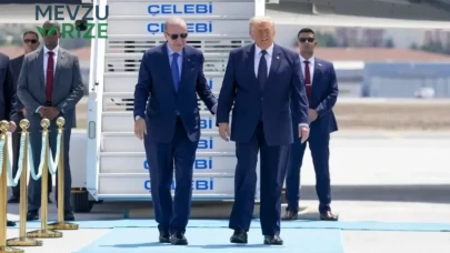 Trump, Kendisine Özel Yapılan Havalimanına İndi: Erdoğan'ın Karşılama Töreni Dikkat Çekti