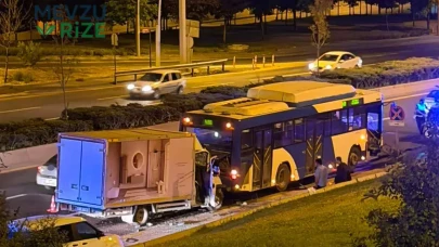 Ankara Keçiören'de Trafik Kazası: Kamyonet EGO Otobüsüne Çarptı