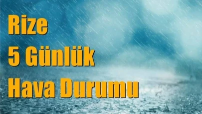 Rize Hava Durumu | Rize için 5 günlük hava durumu 7 Temmuz 2026