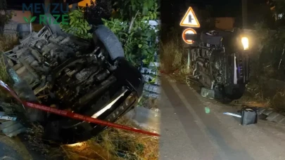 Virajda Kontrolü Kaybeden Araç Bahçe Çitlerine Çarptı: İki Yaralı Hastaneye Sevk Edildi
