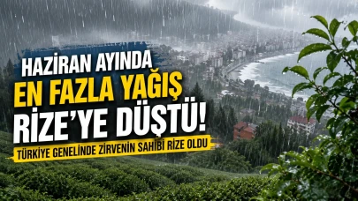 Haziran Ayında En Fazla Yağış Rize'ye Düştü! Türkiye Genelinde Zirvenin Sahibi Rize Oldu