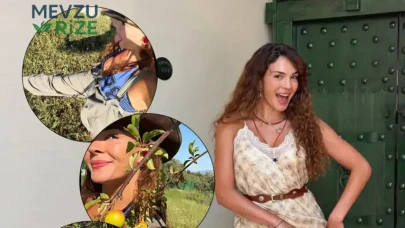 Ebru Şahin Bahçede Kovboy Tarzıyla Erik Topladı!
