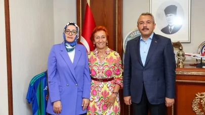 Merhum Başkan Ekrem Orhon'un Kızı Çayhan Orhon Dervişoğlu'ndan Vali Baydaş'a Ziyaret