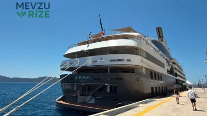 Bodrum'a iki kruvaziyerle 1987 turist geldi
