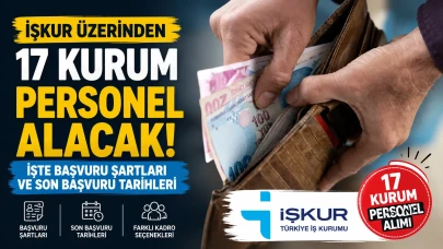 İŞKUR üzerinden 17 kurum personel alacak! Rize'de 2 Belediye