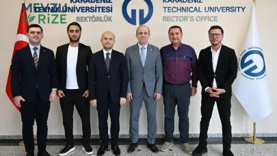Basın temsilcilerinden KTÜ Rektörü Prof. Dr. Çuvalcı’ya ziyaret