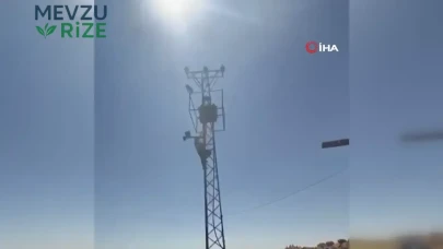 Şanlıurfa Siverek'te kaçak trafo protestosu: Elektrik direğine çıkıp eylem yaptı