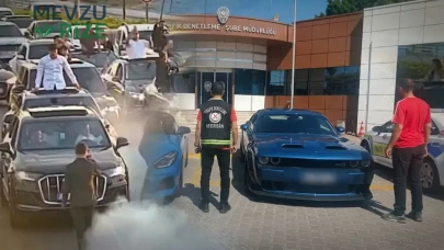 Düğün Konvoyu Yol Trafiğini Felç Etti, 7 Şoföre Cezai İşlem Uygulandı!