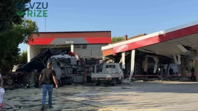 Tırın Akaryakıt İstasyonunda Yarattığı Korku Dolu Anlar!