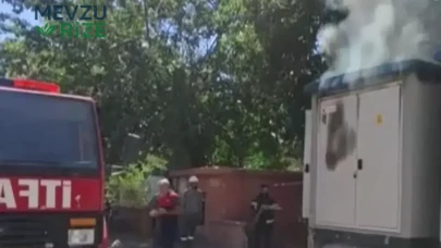 Şanlıurfa Viranşehir'de elektrik trafosunda yangın çıktı