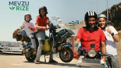 İtalya'dan Yola Çıkan Baba-Oğul Motosikletle Dünya Turu Samsun'da Durakladı!