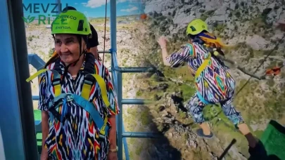 80 Yaşında Cesaret Örneği: Halatla 35 Metre Yüksekten Atlayan Kadın Sosyal Medyanın Gözdesi Haline Geldi!