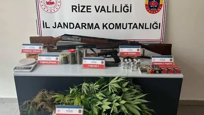 Rize'de uyuşturucu ve aranan şahıslara yönelik operasyon
