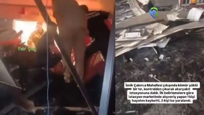 Son Dakika | Kömür yüklü TIR akaryakıt istasyonuna daldı! Bir kişi öldü