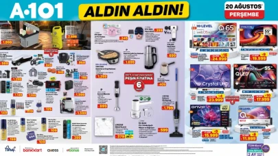 A101 20 Ağustos 2026 aktüel ürünler neler, hangi ürünler indirimde?
