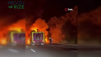 TEM Otoyolu’nda Yolcu Otobüsü Yangın Çıkardı: Korku Dolu Anlar Yaşandı